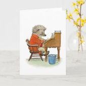 Carte de note de l'enregistreur de hérisson (Fleur jaune)