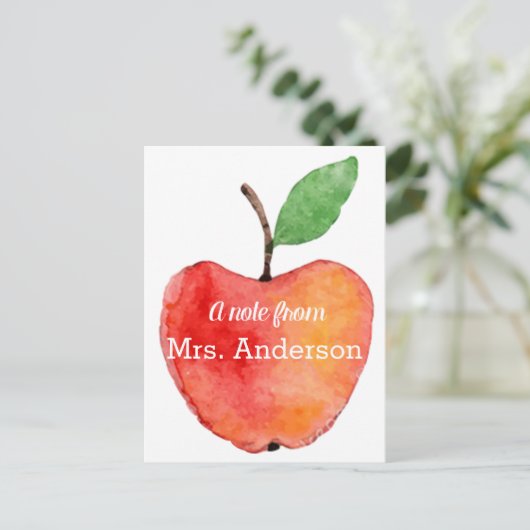 Carte de note de l'enseignant, Apple Stationnaire, (Debout devant)