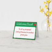 Carte de note de l'enseignant de retour (Fleur jaune)