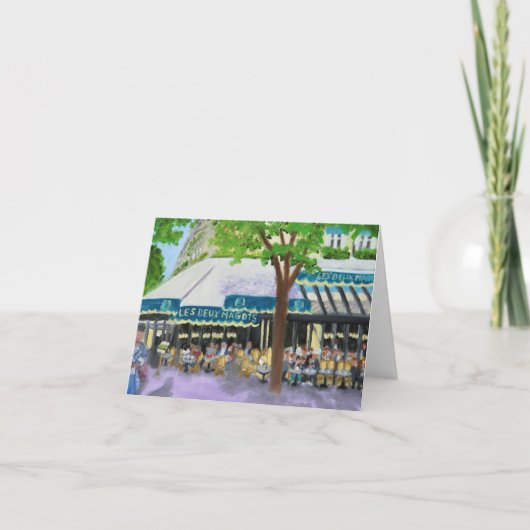 CARTE DE NOTE DE LES DEUX MAGOTS PARIS (Devant)