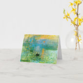 Carte de note de lever de soleil d'impressionisme (Fleur jaune)