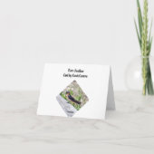 Carte de note de l'hirondelle d'étable sur la clôt (Dos)