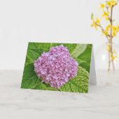 Carte de note de l'Hydrangea Puff Lavender Purple (Fleur jaune)