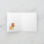 Carte de note de lion de rotation (Intérieur)