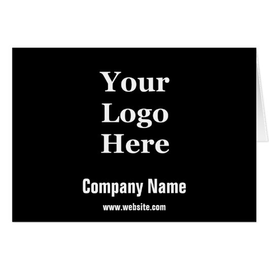 Carte de note de logo de l'entreprise Black & Whit (Devant horizontal)