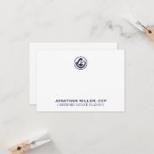 Carte de note de logo légale personnalisée Impress (Devant/Arrière en situation)