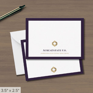 Carte de note de logo Luxe Professional Gold
