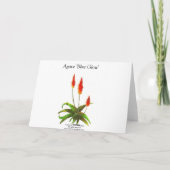 Carte de note "de lueur bleue" d'agave par Debra (Dos)