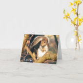 Carte de note de M. Squirrel de sourire (Fleur jaune)