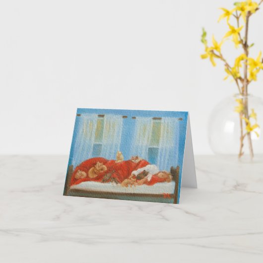 Carte de note "de Madame de chat" par Deborah Ann (Fleur jaune)