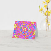 Carte de NOTE de MANDALA (Fleur jaune)