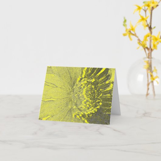 Carte de note de marguerite (Fleur jaune)