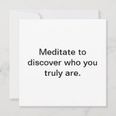 Carte de note de méditation plate (Dos)