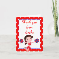 Carte de note de Merci d'anniversaire de pom-pom