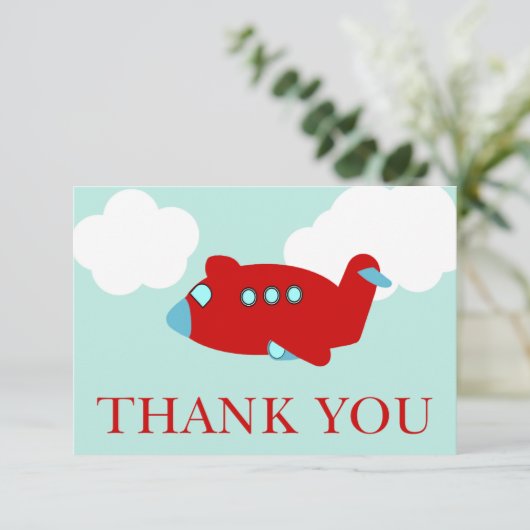 Carte de note de Merci d'avion (Debout devant)