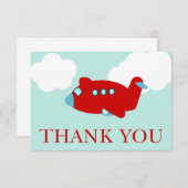 Carte de note de Merci d'avion (Devant / Derrière)