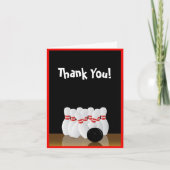 Carte de note de Merci de bowling (Devant)