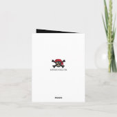 Carte de note de Merci de carte de trésor de (Dos)