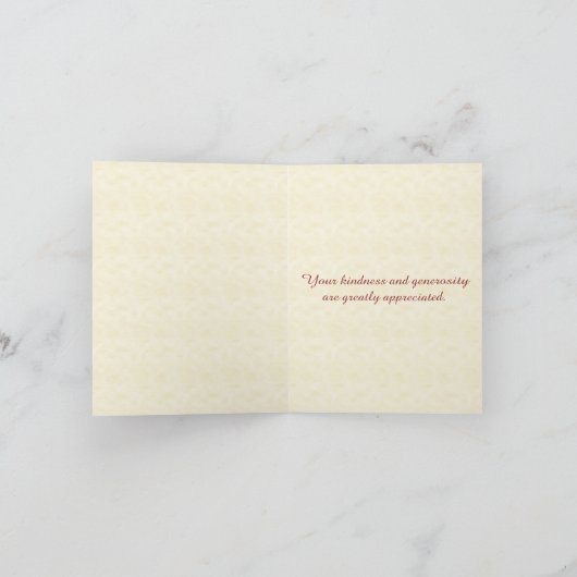 Carte de note de Merci de colibri de queue de (Intérieur)