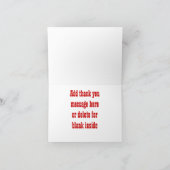 Carte de note de Merci de fête d'anniversaire de (Intérieur)