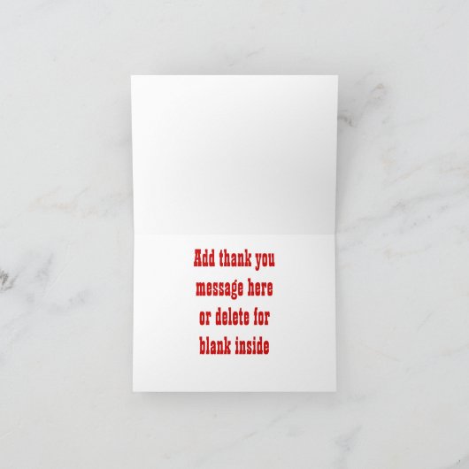 Carte de note de Merci de fête d'anniversaire de (Intérieur)