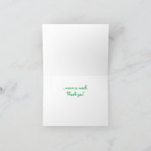 Carte de note de Merci de grenouille d'arbre (Intérieur)