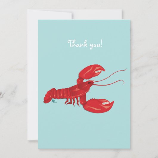 Carte de note de Merci de homard (Devant)