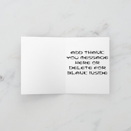 Carte de note de Merci de karaté (Intérieur)