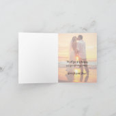 Carte de note de Merci de mariage de photo de (Intérieur)