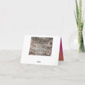 Carte de note de Merci de mille et une nuits de (Dos)