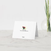 Carte de note de Merci - fleur pourpre de Senetti (Dos)
