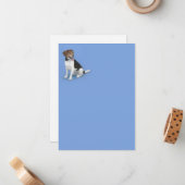 Carte de note de Mix Beagle adorable (Devant/Arrière en situation)
