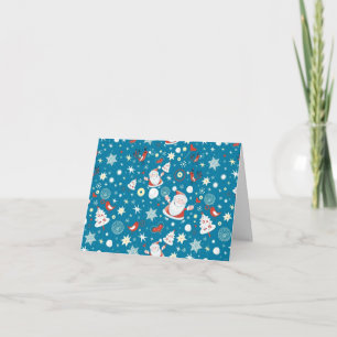 Carte de note de Motif de Noël Cute Père Noël