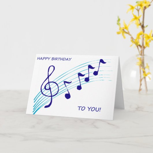 Carte de note de musique (Fleur jaune)