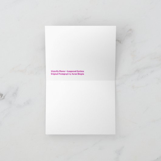 Carte de note de nénuphar (Intérieur)