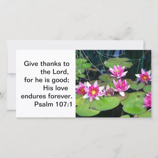 carte de note de nénuphar (Devant)