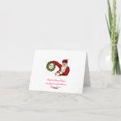 Carte de note de Noël Damas (Dos)