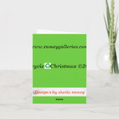 Carte de note de Noël de la courroie (Dos)