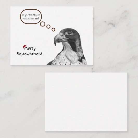 Carte de note de Noël Falcon (Devant / Derrière)