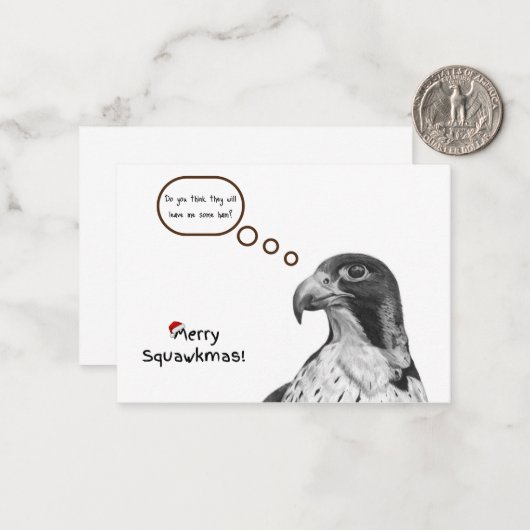 Carte de note de Noël Falcon (Devant/Arrière en situation)