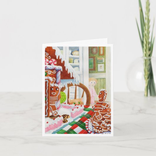 Carte de note de Noël GINGERBREAD SURPRISE (Devant)