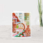Carte de note de Noël GINGERBREAD SURPRISE (Dos)