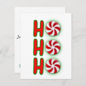 Carte de note de Noël Ho Ho Ho (Devant / Derrière)