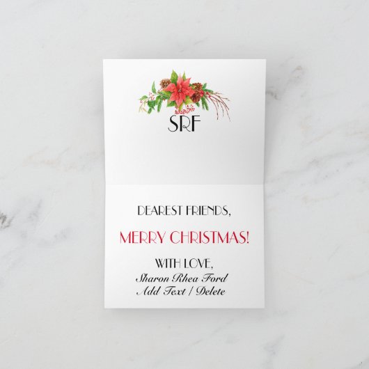 Carte de note de Noël Joyeux (Intérieur)