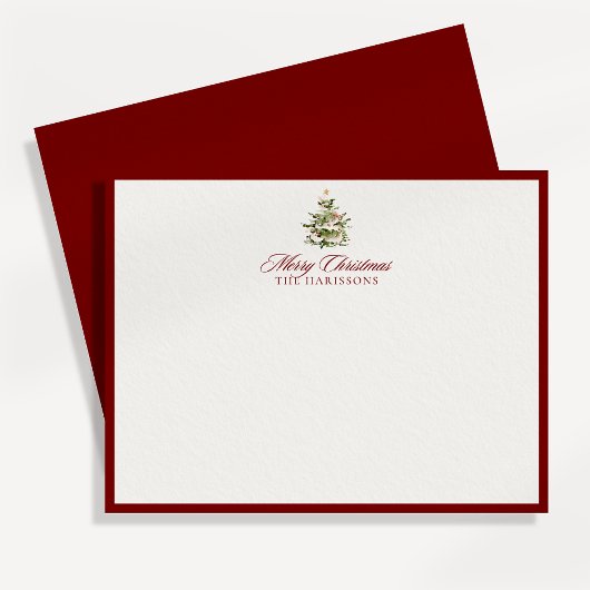 Carte de note de Noël Joyeux Arbre de Noël