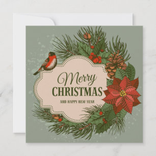 Carte de note de Noël mignonne