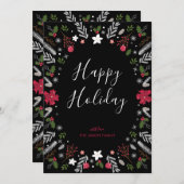 Carte de note de Noël moderne, Appartement de vaca (Devant / Derrière)