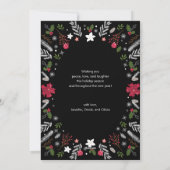 Carte de note de Noël moderne, Appartement de vaca (Dos)