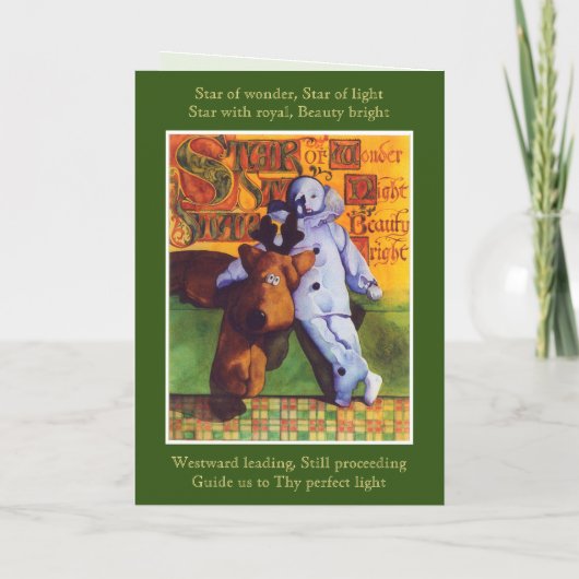 Carte de note de Noël STAR OF WONDER (Dos)