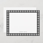 Carte de note de nom de machine à écrire Black En (Devant / Derrière)